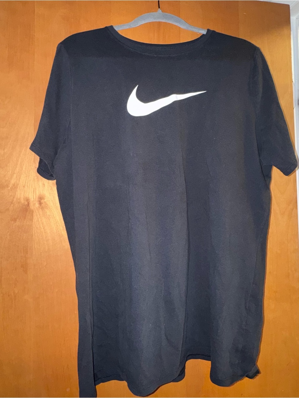 Nike Black Short-Sleeve Tee with White Swoosh